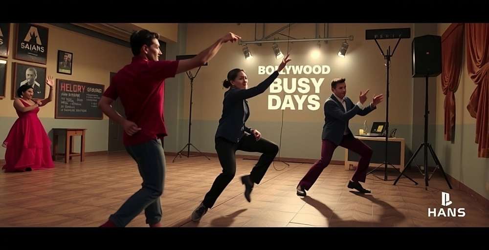 Bollywood Busy Days Gameplay - Film Shooting Bollywood Busy Days gameplay showing a film set with actors performing a dance sequence during shooting